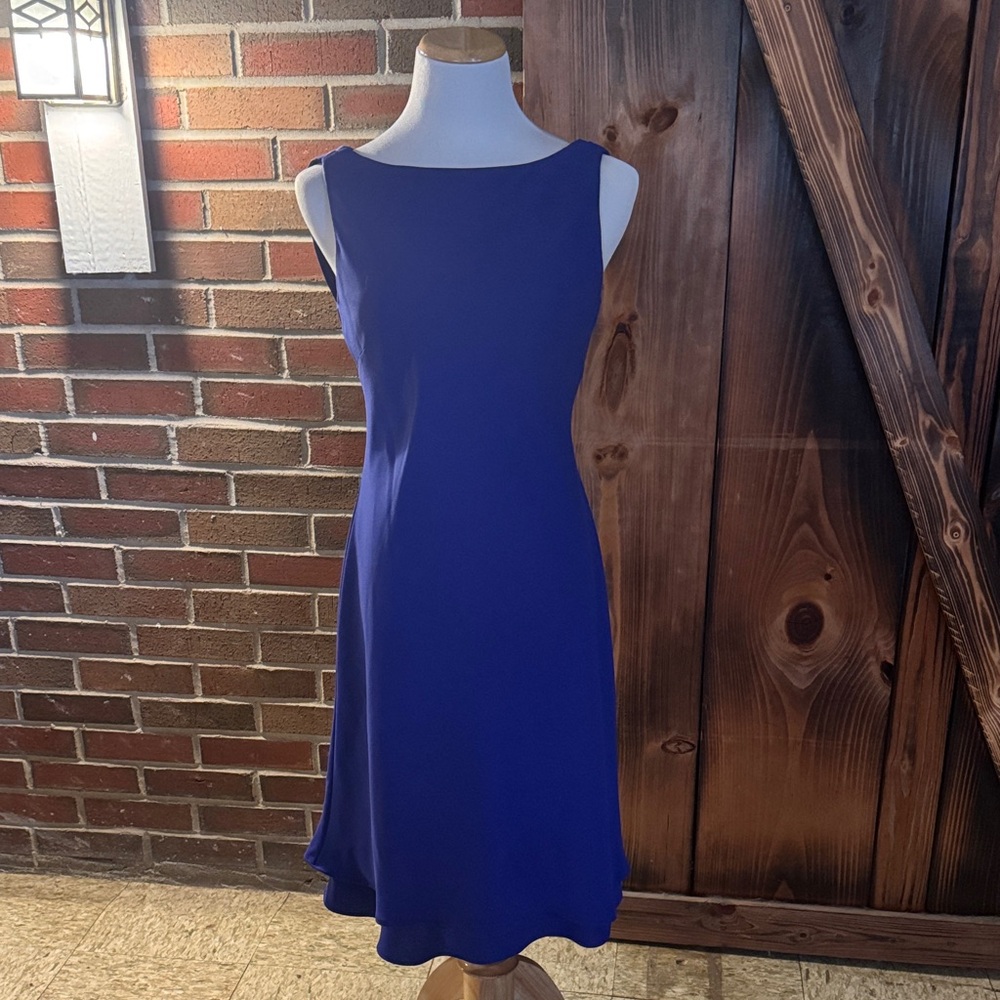 Evan Picone Royal Blue Midi Dress